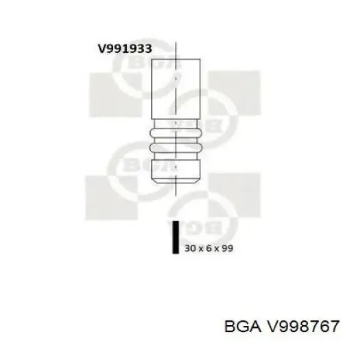 Zawór dolotowy/ssący V998767 BGA