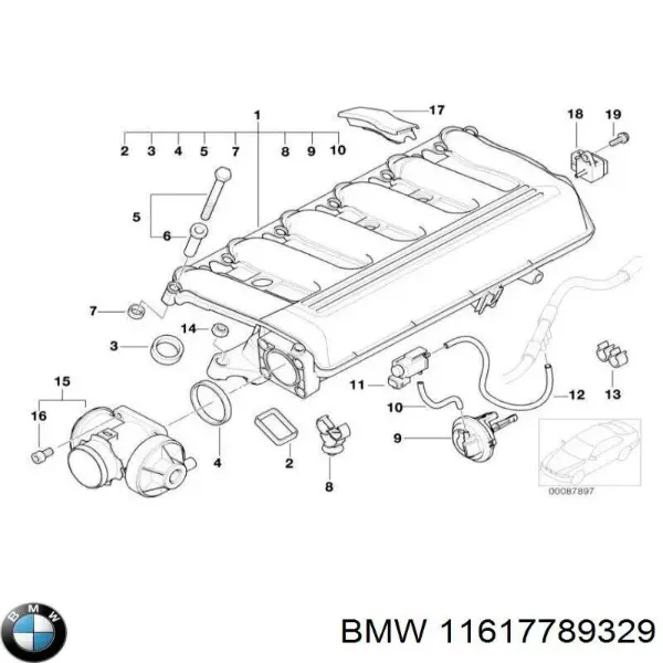 Kolektor ssący 7785554 BMW