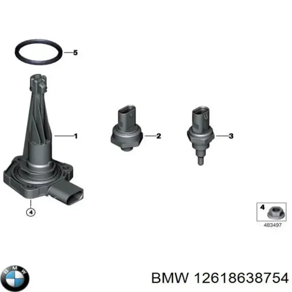 Czujnik poziomu oleju silnikowego 12618638754 BMW