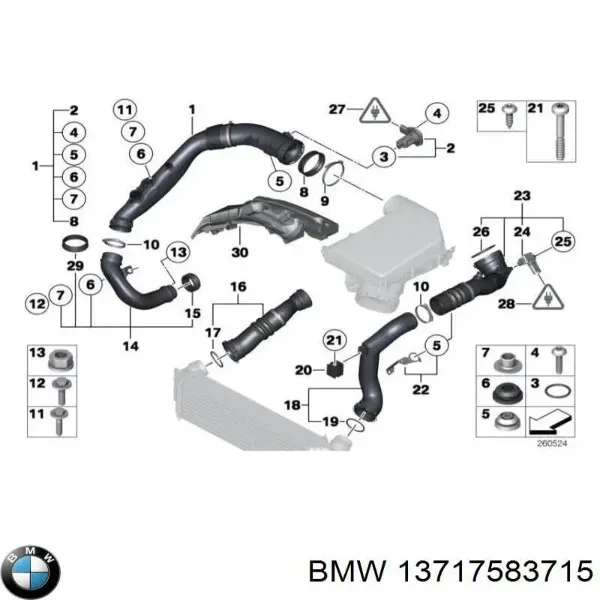 Obudowa filtra powietrza 13717583715 BMW