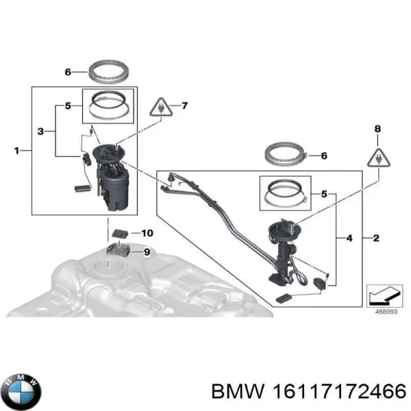 Czujnik poziomu paliwa w zbiorniku BMW X5 F15, F85