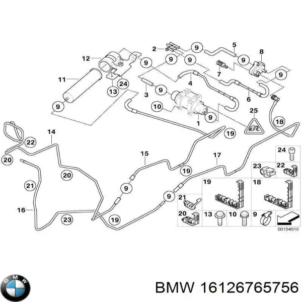 Filtr paliwa 16126765756 BMW