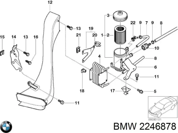 Obudowa filtra paliwa BMW 3 E46