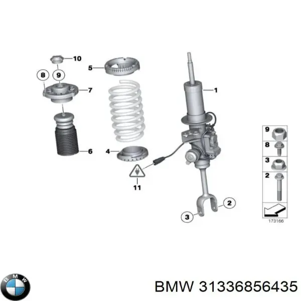 Odbój amortyzatora przedniego 31336856435 BMW