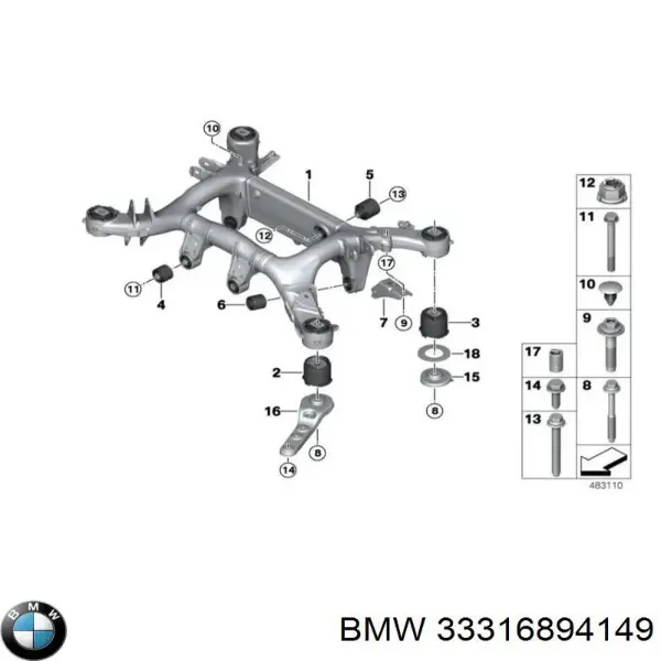 Korpus osi tylnej 33316894149 BMW