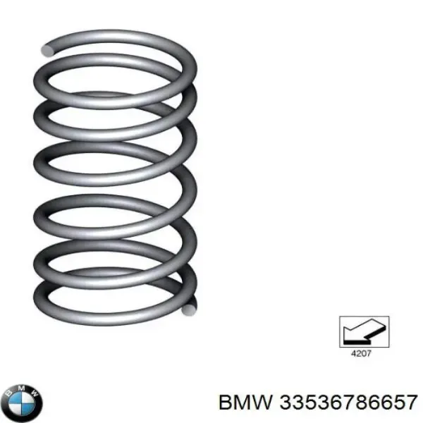 Sprężyna tylna 33536786657 BMW