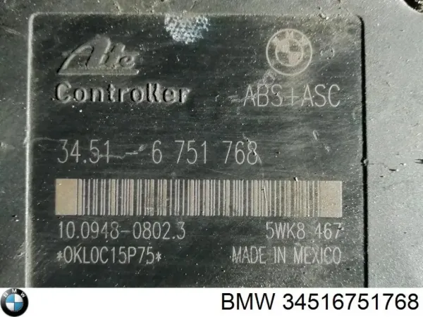 Sterownik ABS  hydrauliczny 34516751768 BMW