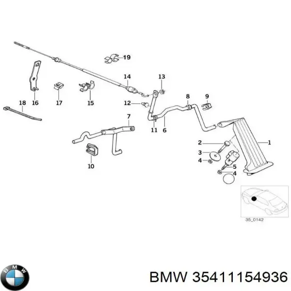 Pedał przyspieszenia (gazu) 1154936 BMW