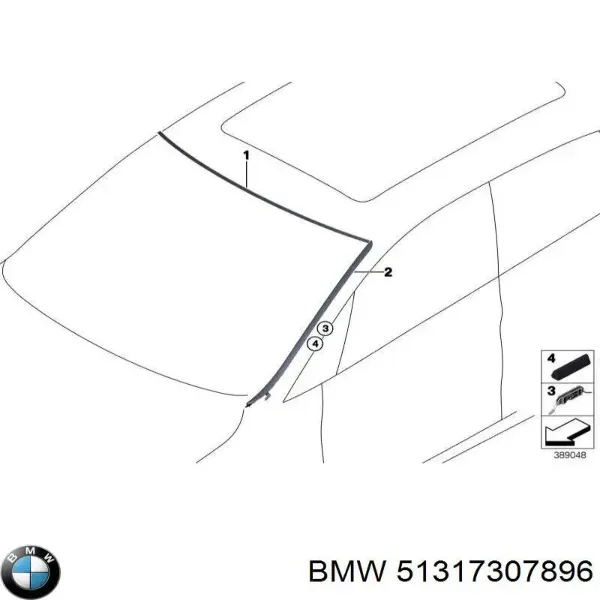 Listwa ochronna szyby przedniej BMW X1 E84