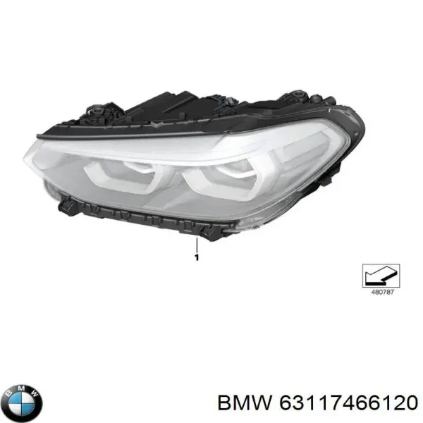 Reflektor prawy 63117466120 BMW