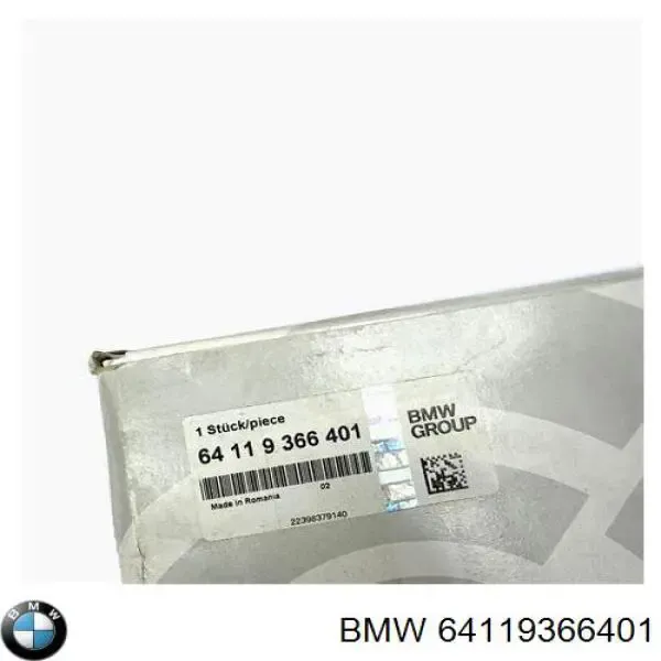 Filtr kabiny 64119366401 BMW