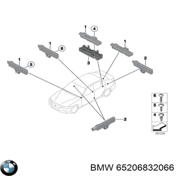 Antena 6832066 BMW