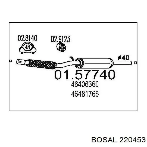 Tłumik, tylna część Skoda Octavia II A5 1Z3