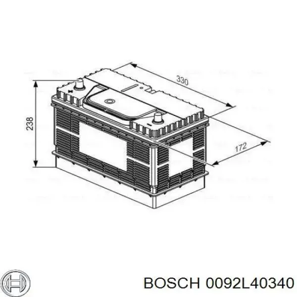 Bateria (akumulator) 0092L40340 Bosch