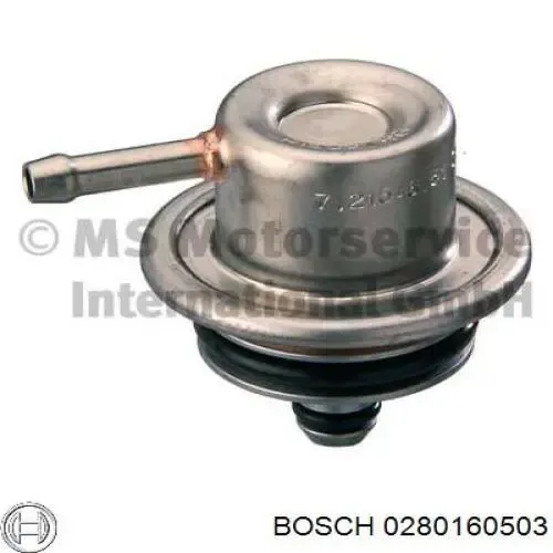 Regulator ciśnienia paliwa w listwie paliwowej 0280160503 Bosch