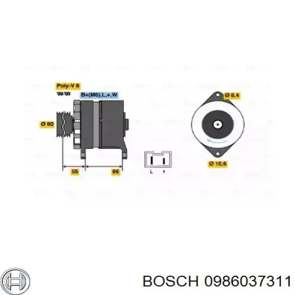 Alternator 0986037311 Bosch