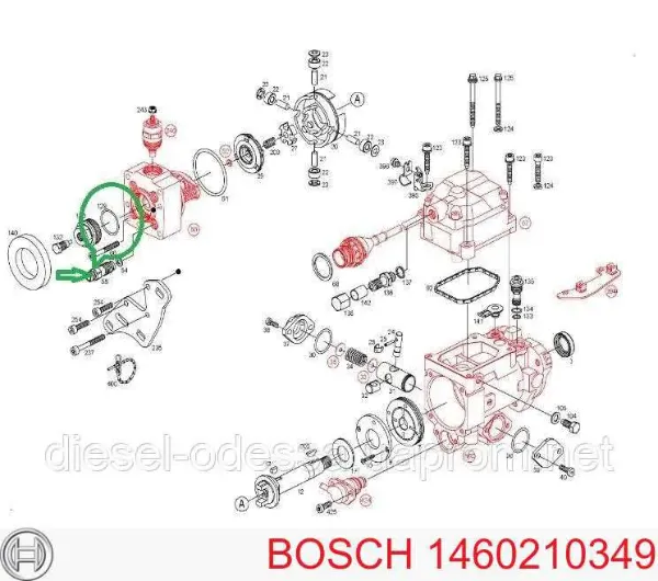 Uszczelniacz pompy wtryskowej 1460210349 Bosch