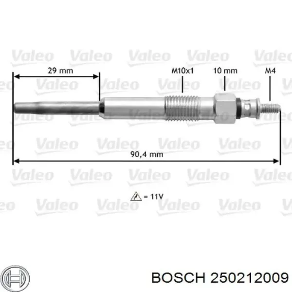 Świeca żarowa 250212009 Bosch