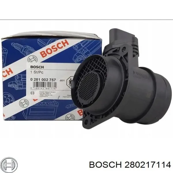 Czujnik przepływu powietrza, przepływomierz powietrza M.A.F. 280217114 Bosch