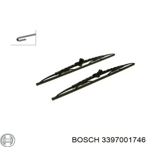 Pióro wycieraczki szyby przedniej pasażera 3397001746 Bosch
