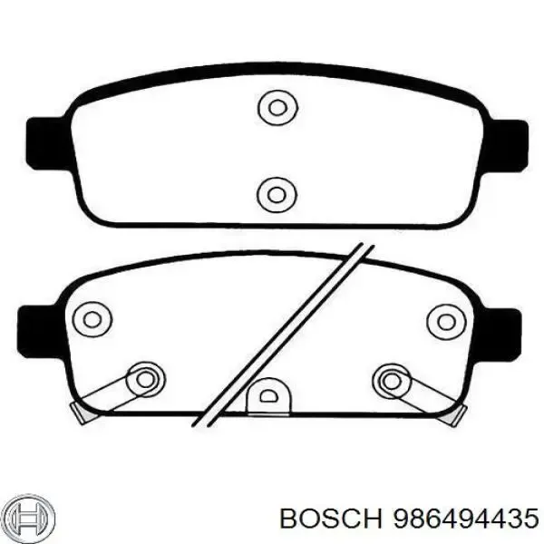 Okładziny (klocki) do hamulców tarczowych tylne 986494435 Bosch