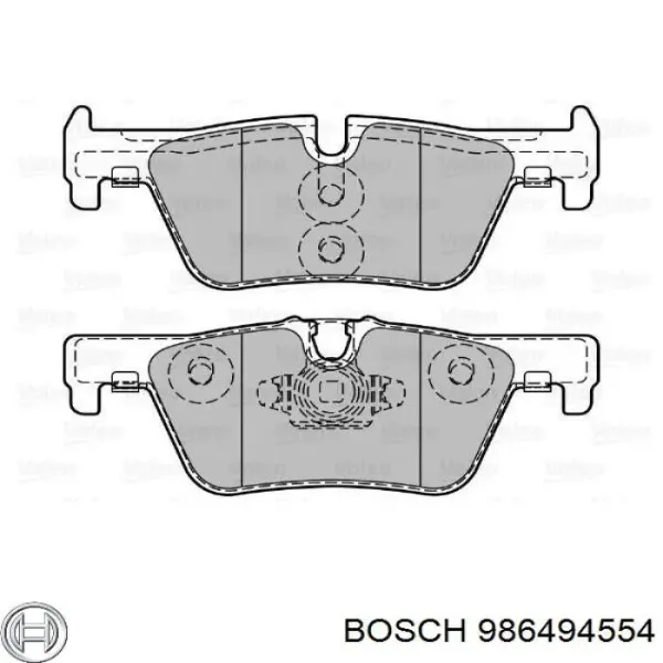 Okładziny (klocki) do hamulców tarczowych tylne 986494554 Bosch