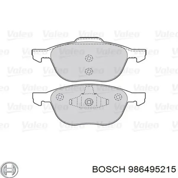 Klocki hamulcowe przednie tarczowe 986495215 Bosch