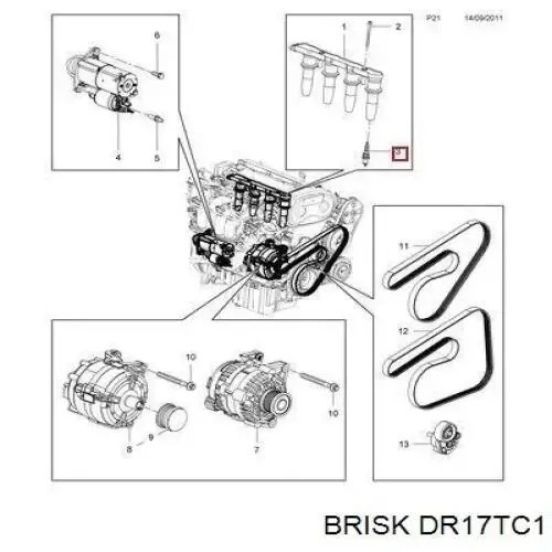 Świeca zapłonowa DR17TC1 Brisk