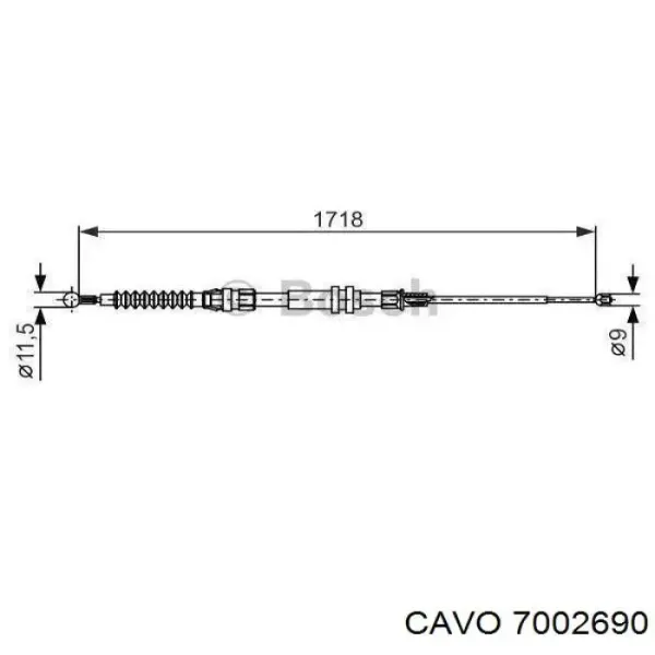 Linka hamulca ręcznego tylna prawa/lewa 7002690 Cavo