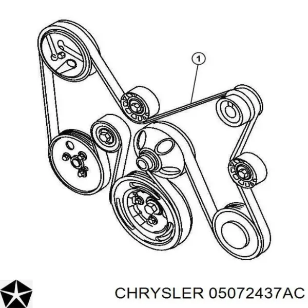 Pas napędowy mechanizmów 05072437AC Chrysler