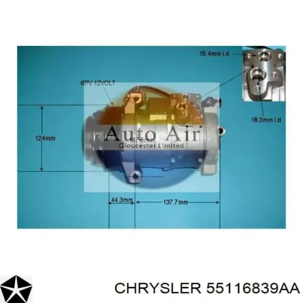 Sprężarka klimatyzacji 55116839AA Chrysler