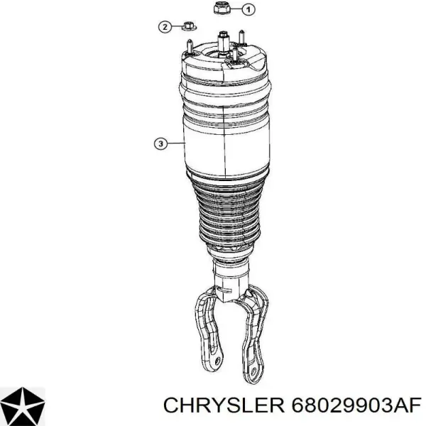 Amortyzator przedni lewy 68029903AF Chrysler