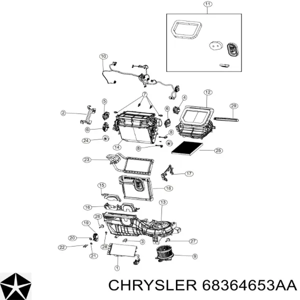 Filtr kabiny 68364653AA Chrysler