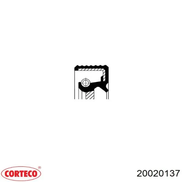 Uszczelniacz półosi lewej mostu przedniego 20020137 Corteco