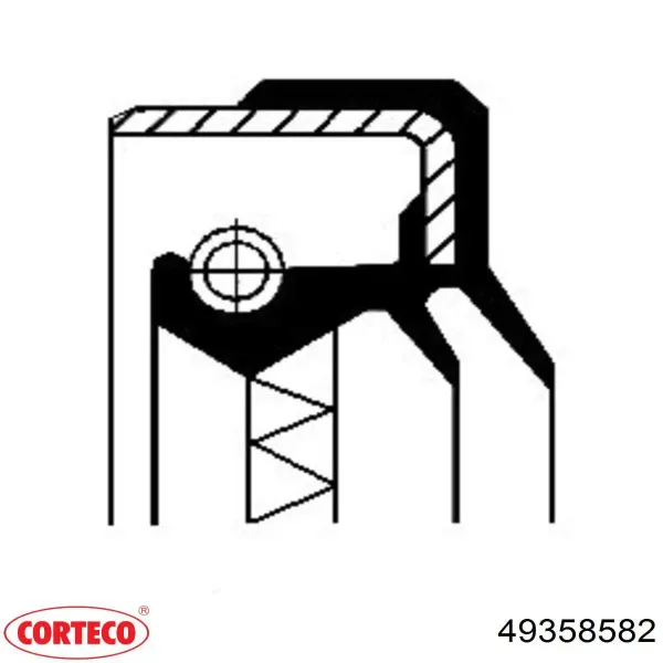 Uszczelniacz reduktora mostu przedniego 49358582 Corteco