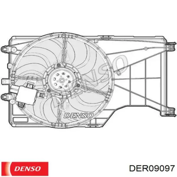 Dyfuzor chłodnicy, w komplecie z silnikiem i wirnikiem 52108824 Fiat/Alfa/Lancia
