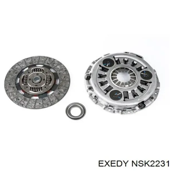 Zestaw sprzęgła (3 części) NSK2231 Exedy