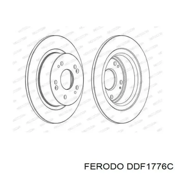 Tarcza hamulcowa tylna DDF1776C Ferodo