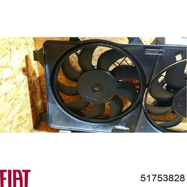 Dyfuzor chłodnicy, w komplecie z silnikiem i wirnikiem 51753828 Fiat/Alfa/Lancia