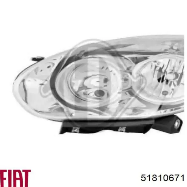 Reflektor prawy 51810671 Fiat/Alfa/Lancia