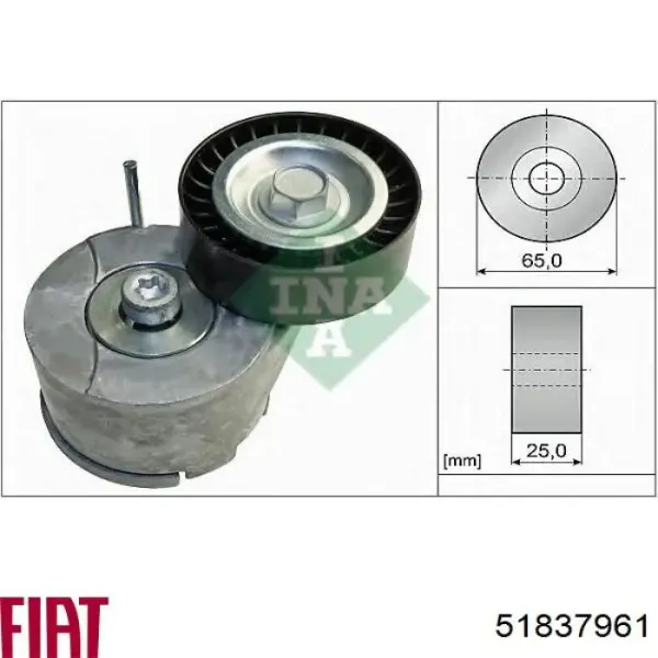 Napinacz paska napędowego 51837961 Fiat/Alfa/Lancia