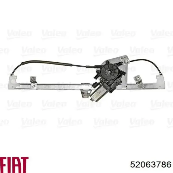 Mechanizm podnoszenia szyby drzwi przednich lewych 52063786 Fiat/Alfa/Lancia