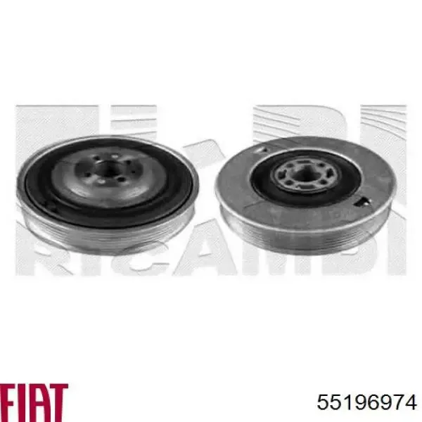 Koło pasowe wału korbowego 55196974 Fiat/Alfa/Lancia
