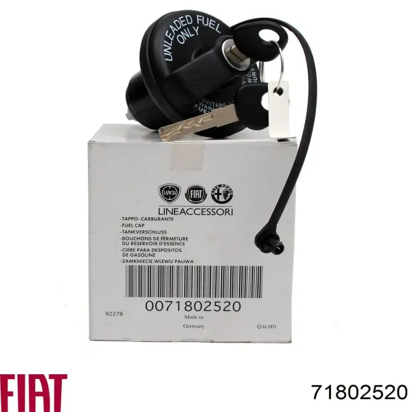 Korek wlewu paliwa 0071802520 Fiat/Alfa/Lancia