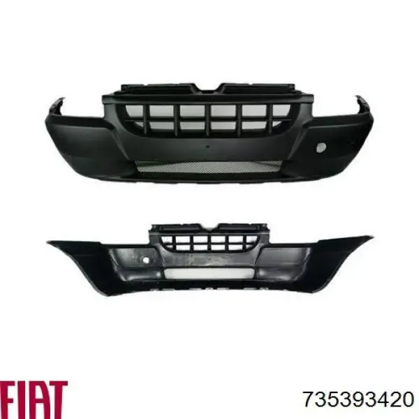 Zderzak przedni 735393420 Fiat/Alfa/Lancia