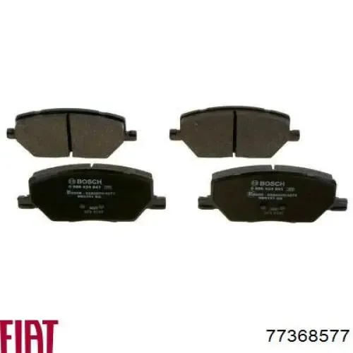 Klocki hamulcowe przednie tarczowe 77368577 Fiat/Alfa/Lancia