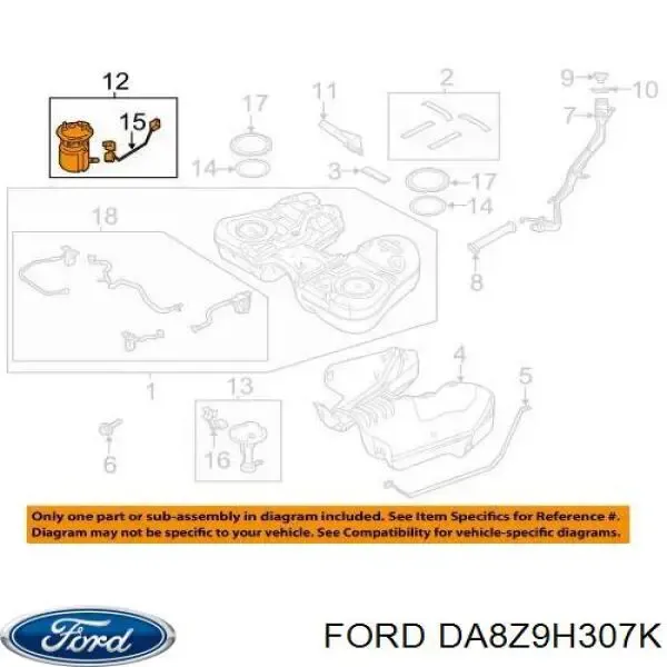 Moduł pompy paliwowej z czujnikiem poziomu paliwa Ford Explorer U5