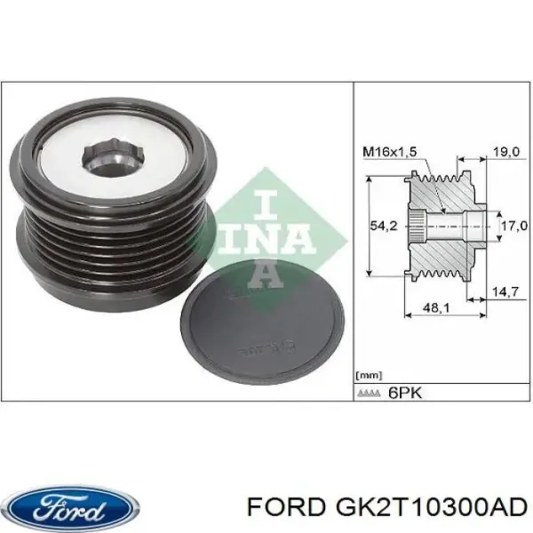 Alternator GK2T10300AD Ford