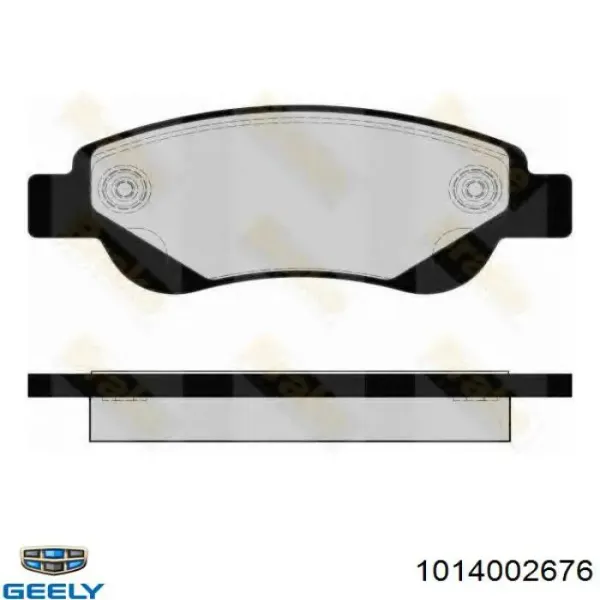 Klocki hamulcowe przednie tarczowe 1014002676 Geely