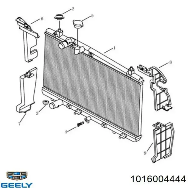 Pokrywa (korek) chłodnicy 1016004444 Geely